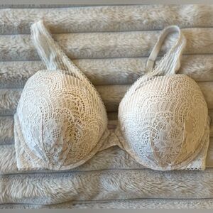 🤑VS Dream Angels Push-Up Bra 36D Lace/Cream/White